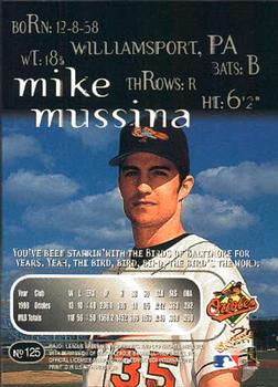 1999 SkyBox Thunder #125 Mike Mussina Back