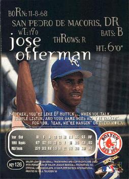 1999 SkyBox Thunder #126 Jose Offerman Back