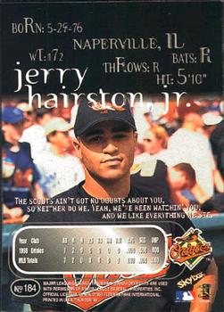 1999 SkyBox Thunder #184 Jerry Hairston, Jr. Back