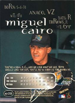1999 SkyBox Thunder #208 Miguel Cairo Back