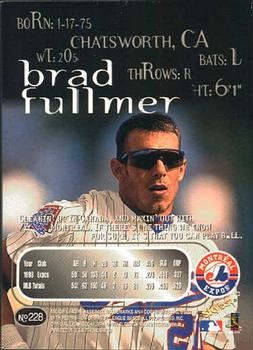 1999 SkyBox Thunder #228 Brad Fullmer Back