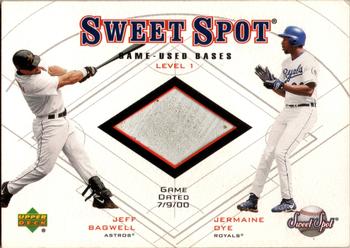 2001 Upper Deck Sweet Spot - Game Base Duos #B1-BD Jeff Bagwell / Jermaine Dye Front