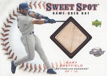 2001 Upper Deck Sweet Spot - Game Bat #B-GS Gary Sheffield  Front