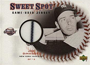 2001 Upper Deck Sweet Spot - Game Jersey #J-JD Joe DiMaggio Front
