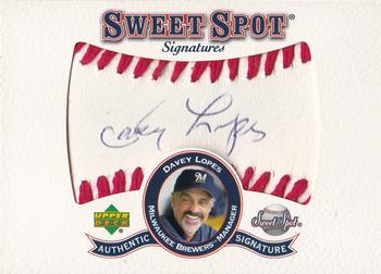 2001 Upper Deck Sweet Spot - Signatures #S-DL Davey Lopes  Front