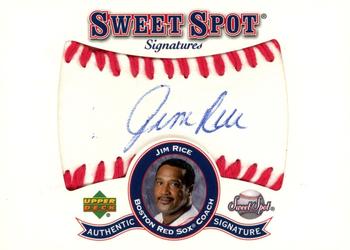 2001 Upper Deck Sweet Spot - Signatures #S-JR Jim Rice  Front