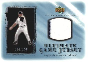 2001 Upper Deck Ultimate Collection - Game Jersey #URC Roger Clemens  Front