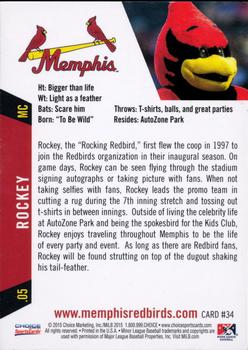 2015 Choice Memphis Redbirds #34 Rockey Back