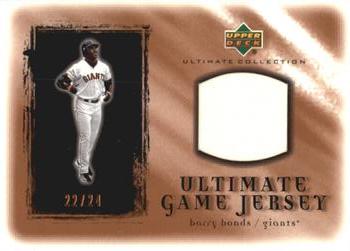 2001 Upper Deck Ultimate Collection - Game Jersey Copper #UBB Barry Bonds  Front