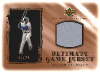 2001 Upper Deck Ultimate Collection - Game Jersey Copper #UGS Gary Sheffield  Front