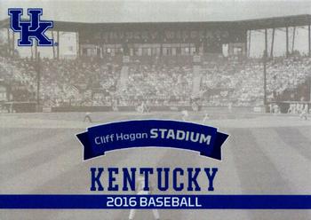 2016 Kentucky Wildcats #UK30 Cliff Hagan Stadium Front