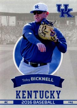 2016 Kentucky Wildcats #UK43 Toby Bicknell Front