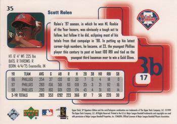 1999 SP Signature Edition #35 Scott Rolen Back