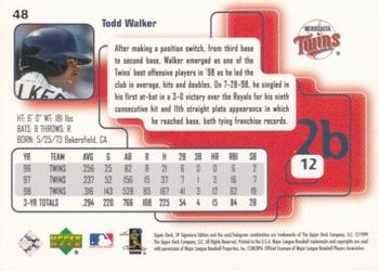 1999 SP Signature Edition #48 Todd Walker Back