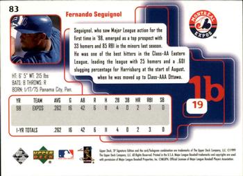 1999 SP Signature Edition #83 Fernando Seguignol Back