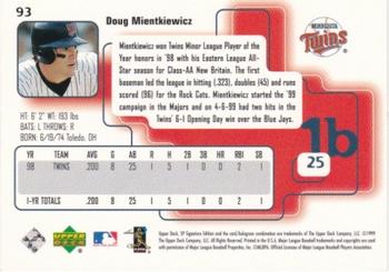 1999 SP Signature Edition #93 Doug Mientkiewicz Back