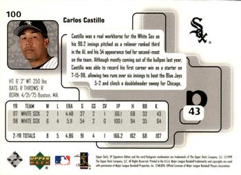 1999 SP Signature Edition #100 Carlos Castillo Back