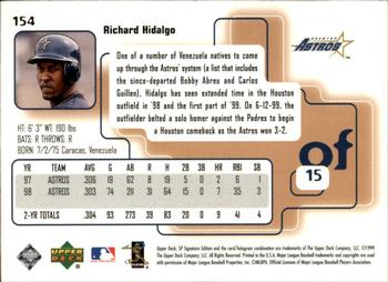 1999 SP Signature Edition #154 Richard Hidalgo Back
