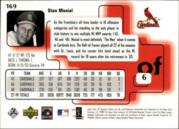 1999 SP Signature Edition #169 Stan Musial Back