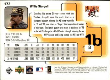1999 SP Signature Edition #172 Willie Stargell Back