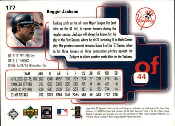 1999 SP Signature Edition #177 Reggie Jackson Back