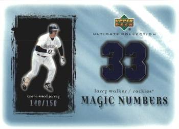 2001 Upper Deck Ultimate Collection - Magic Numbers Game Jersey #MN-LW Larry Walker  Front