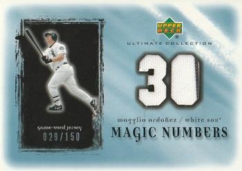 2001 Upper Deck Ultimate Collection - Magic Numbers Game Jersey #MN-MO Magglio Ordonez  Front