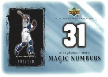 2001 Upper Deck Ultimate Collection - Magic Numbers Game Jersey #MN-MP Mike Piazza  Front