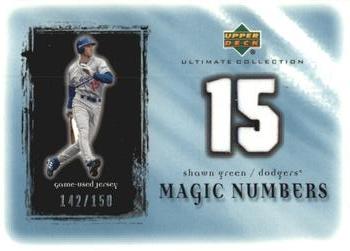 2001 Upper Deck Ultimate Collection - Magic Numbers Game Jersey #MN-SG Shawn Green  Front