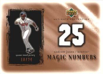 2001 Upper Deck Ultimate Collection - Magic Numbers Game Jersey Copper #MNAJ Andruw Jones  Front