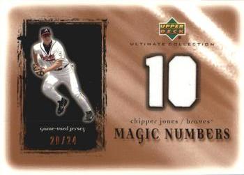 2001 Upper Deck Ultimate Collection - Magic Numbers Game Jersey Copper #MNCJ Chipper Jones  Front