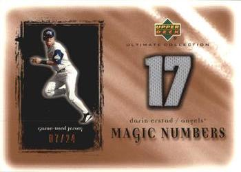 2001 Upper Deck Ultimate Collection - Magic Numbers Game Jersey Copper #MNDE Darin Erstad  Front