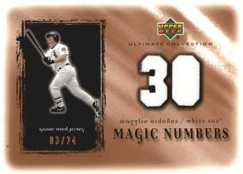2001 Upper Deck Ultimate Collection - Magic Numbers Game Jersey Copper #MNMO Magglio Ordonez  Front