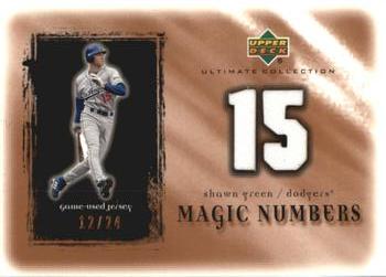 2001 Upper Deck Ultimate Collection - Magic Numbers Game Jersey Copper #MNSG Shawn Green  Front