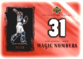 2001 Upper Deck Ultimate Collection - Magic Numbers Game Jersey Red #MNMP Mike Piazza  Front