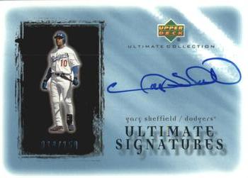 2001 Upper Deck Ultimate Collection - Signatures #GS Gary Sheffield  Front