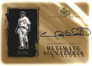 2001 Upper Deck Ultimate Collection - Signatures Gold #GS Gary Sheffield  Front