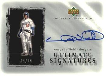 2001 Upper Deck Ultimate Collection - Signatures Silver #GS Gary Sheffield  Front