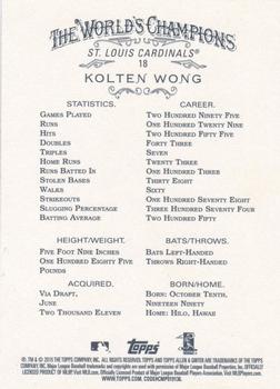 2016 Topps Allen & Ginter X #18 Kolten Wong Back