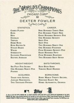 2016 Topps Allen & Ginter X #68 Dexter Fowler Back