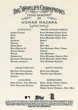 2016 Topps Allen & Ginter X #222 Nomar Mazara Back