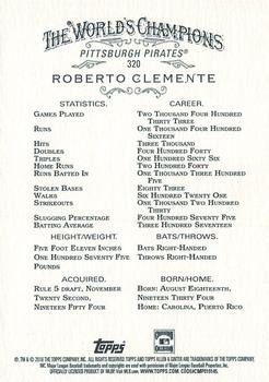 2016 Topps Allen & Ginter X #320 Roberto Clemente Back