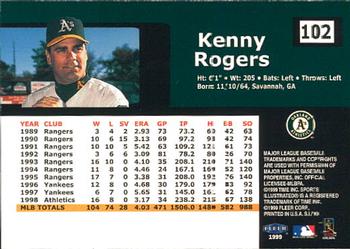 1999 Sports Illustrated #102 Kenny Rogers Back