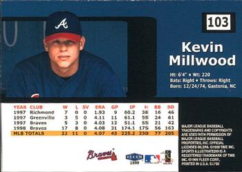 1999 Sports Illustrated #103 Kevin Millwood Back