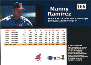 1999 Sports Illustrated #166 Manny Ramirez Back