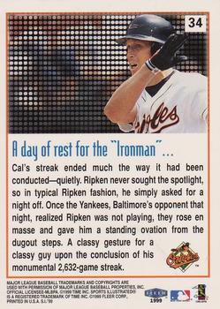 1999 Sports Illustrated #34 Cal Ripken Jr. Back