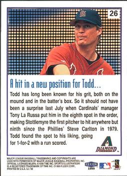 1999 Sports Illustrated #26 Todd Stottlemyre Back