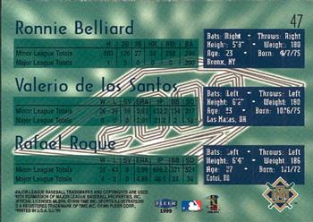 1999 Sports Illustrated #47 Ronnie Belliard / Valerio de los Santos / Rafael Roque Back