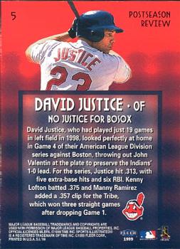 1999 Sports Illustrated #5 David Justice Back