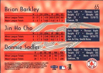 1999 Sports Illustrated #65 Brian Barkley / Jin Ho Cho / Donnie Sadler Back
